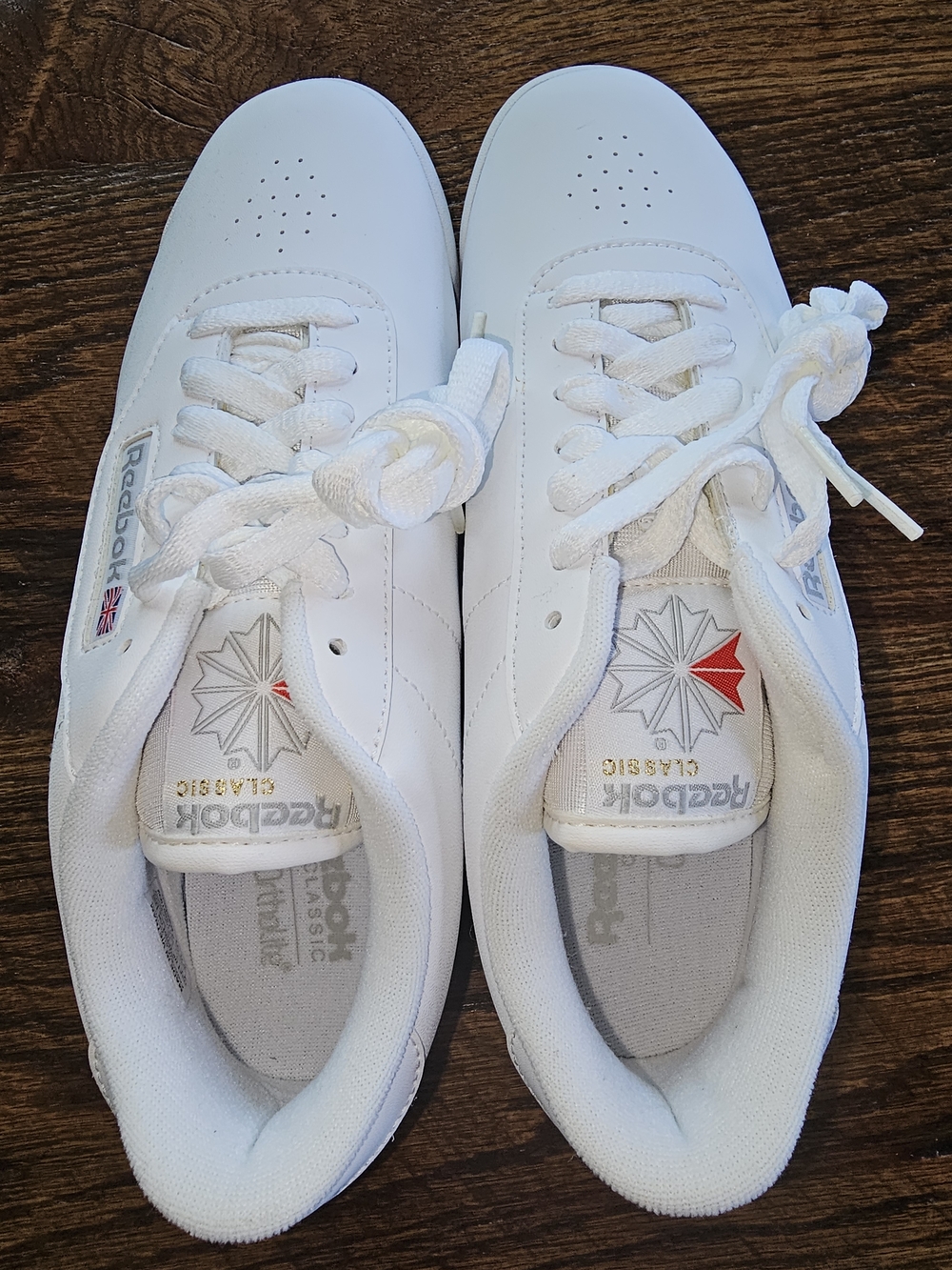 Reebok Classic White Leather Sneakers 7.5 Wide-NIB